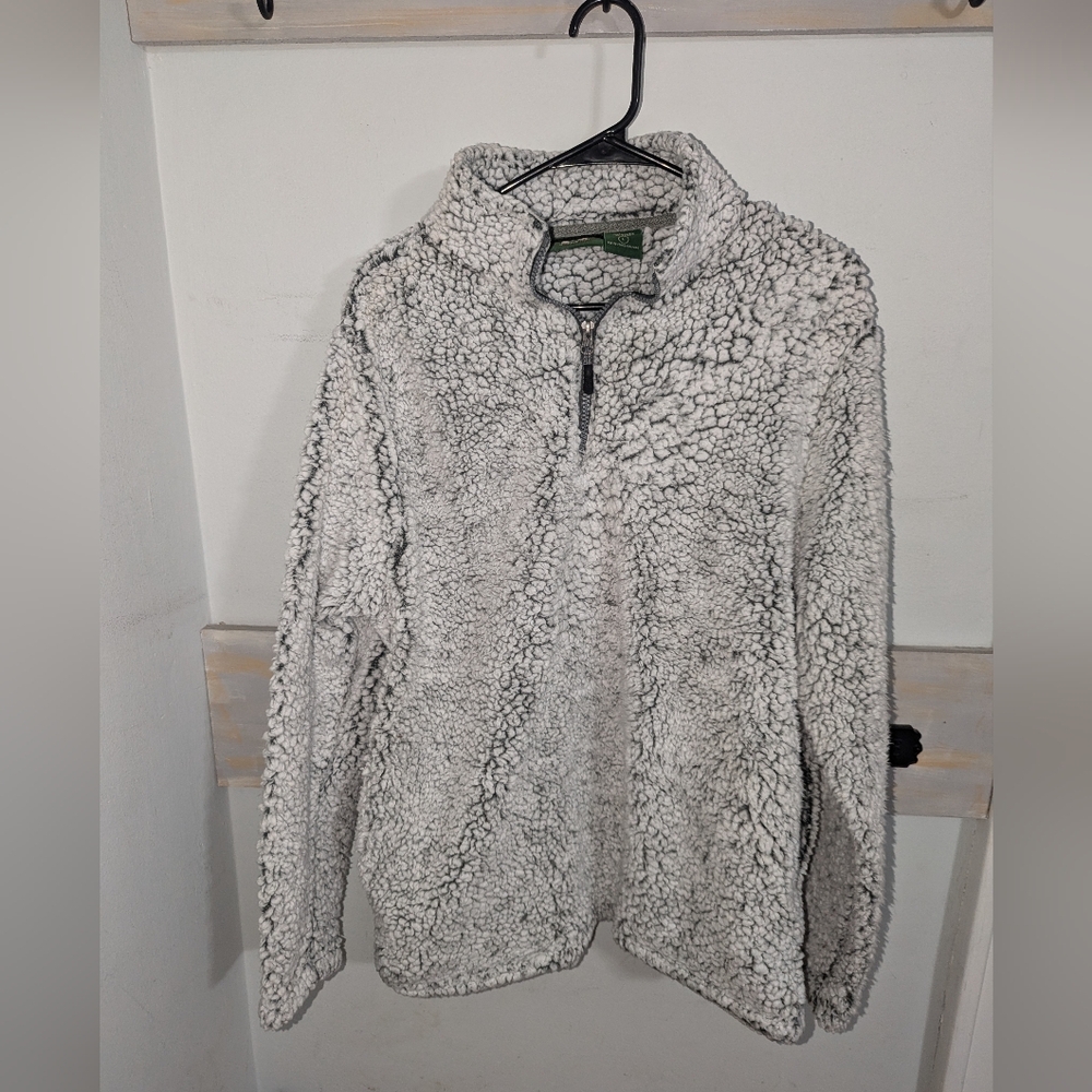 Stillwater off white and gray Sherpa fleece size large